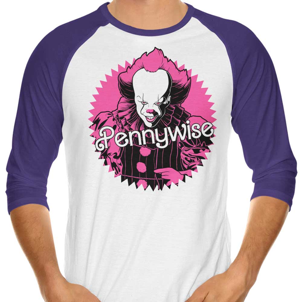 Malibu Clown Stylish 3/4 Sleeve Raglan Casual T-Shirt