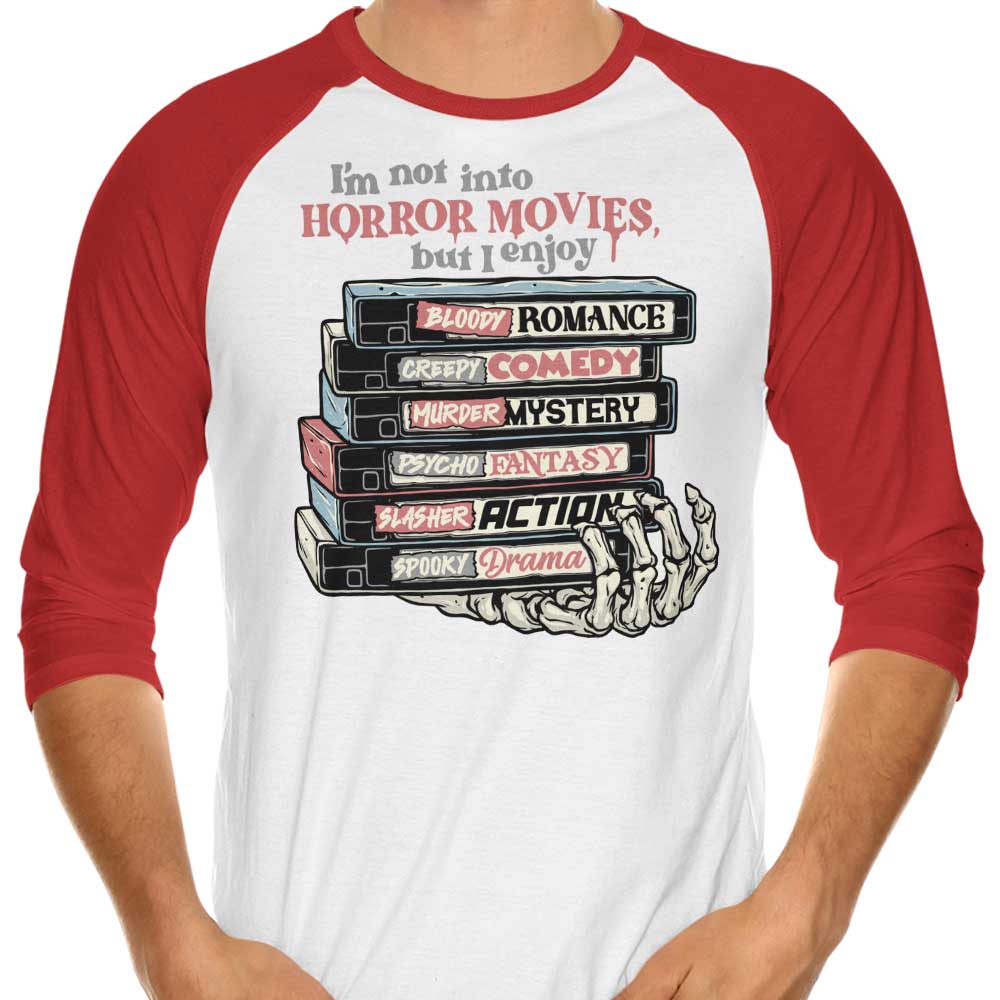 Movie Time 3/4 Sleeve Raglan Casual T-Shirt for a Relaxed Look