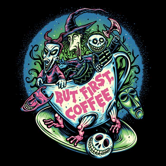 Momma Gorilla's 'But First Coffee' 3/4 Sleeve Raglan Casual T-Shirt