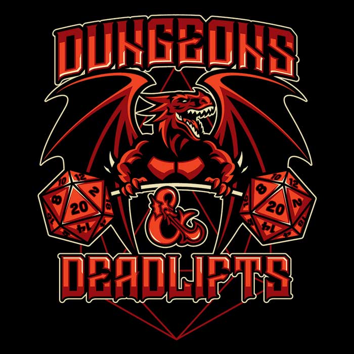 CoD Designs Dungeons and Deadlifts Men's Comfortable Apparel