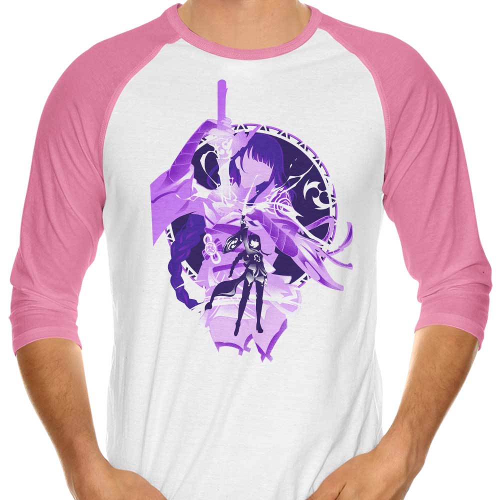 Electro Raiden Shogun 3/4 Sleeve Stylish Raglan T-Shirt
