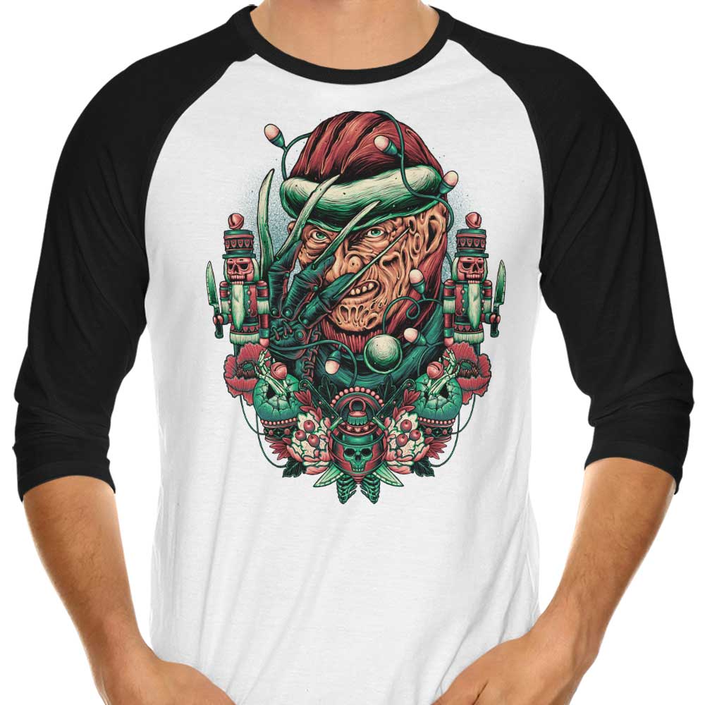 Elm Street Holidays - Stylish 3/4 Sleeve Raglan T-Shirt