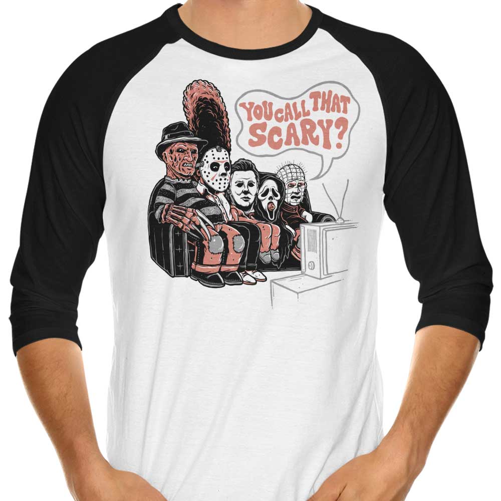 Momma Gorilla's Couch Gag Horror 3/4 Sleeve Raglan Style T-Shirt