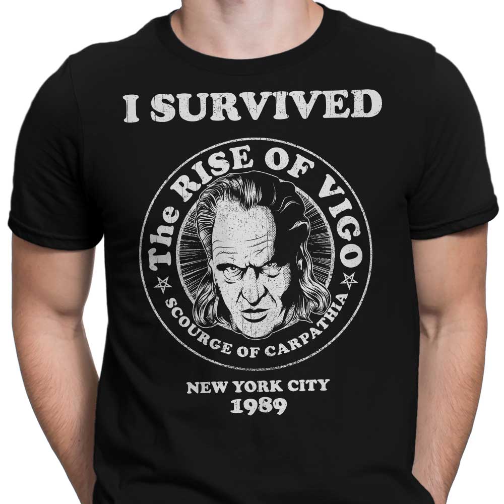 Men's 'I Survived Vigo' Apparel - T-Shirts in Various Sizes
