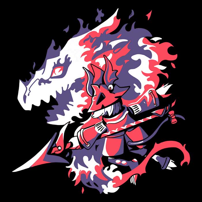 Sketchdemao Men's Dragon Knight T-Shirts in Various Sizes