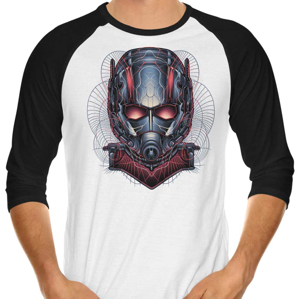 Geometry of an Ant - Three - Quarter Sleeve Raglan Style T - Shirt for Fashion Lovers