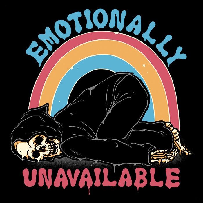 Emotionally Unavailable Three - Quarter Sleeve Raglan Style T - Shirt for Fashion Enthusiasts