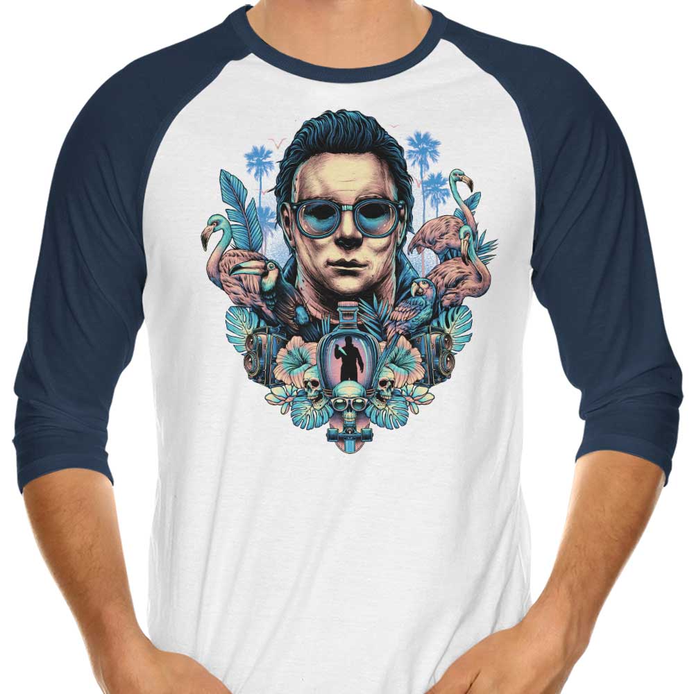 3/4 Sleeve Raglan Tropical Slasher T-Shirt - A Stylish Choice for Trendy Wear