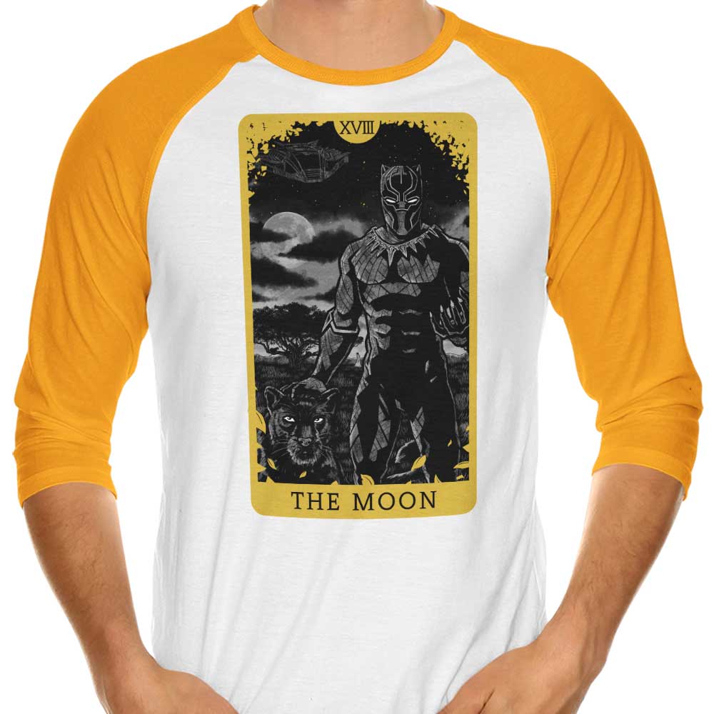 Tarot - The Moon Design 3/4 Sleeve Raglan T-Shirt for Trendy Wear