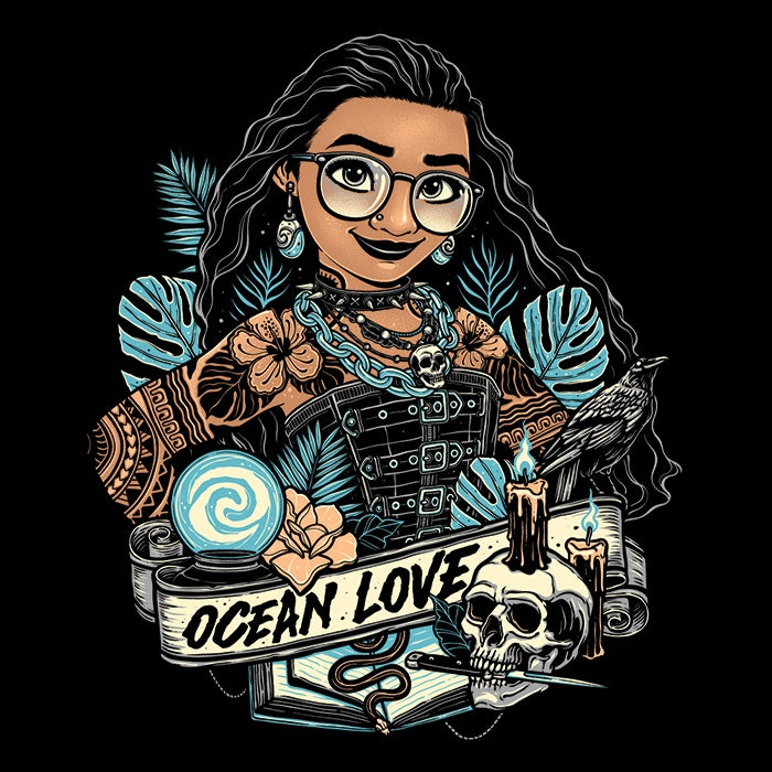 Ocean Love Themed 3/4 Sleeve Raglan Style T-Shirt for Fashion Lovers