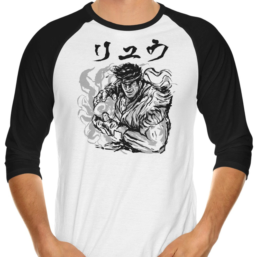 Ansatsuken Copia Replica - 3/4 Sleeve Raglan Style T-Shirt for Fashion Lovers