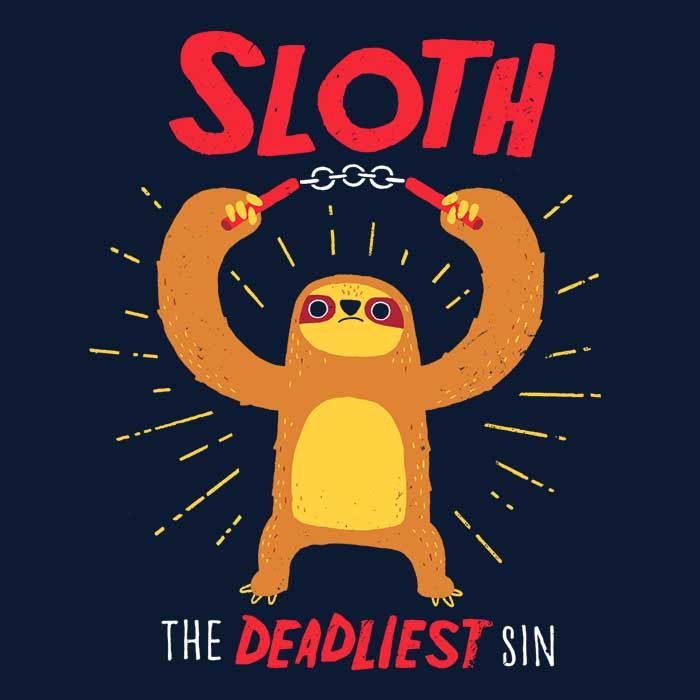 The Deadliest Sin - A Collection of Men's Apparel Including T-Shirts and Premium T-Shirts