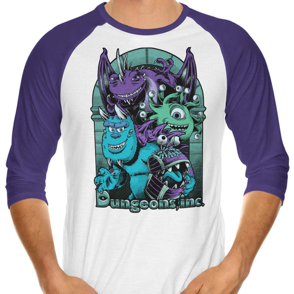 Studio Mootant's Dungeons Inc 3/4 Sleeve Raglan Stylish T-Shirt