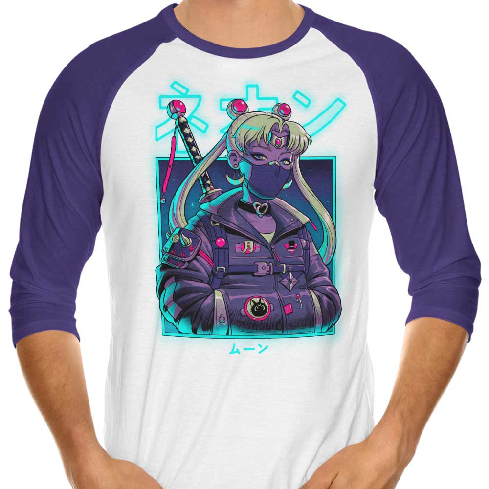 Bruno Mota's Neon Moon Three - Quarter Sleeve Raglan Style T - Shirt