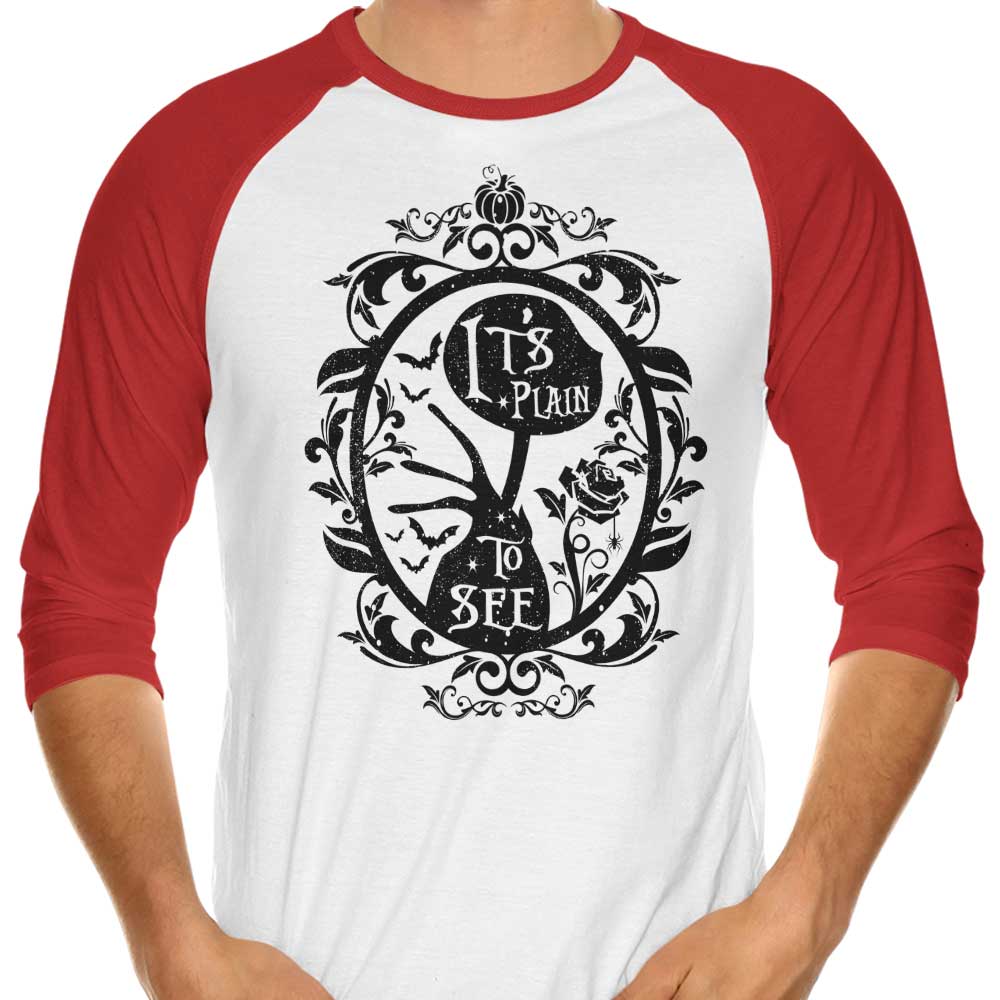 Plain to See 3/4 Sleeve Raglan Style T-Shirt for Everyday Wear