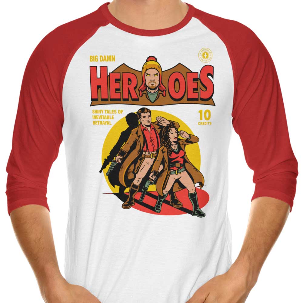 Harebrained Heroes Comic 3/4 Sleeve Raglan Stylish T-Shirt