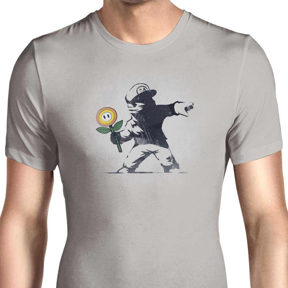 Banksy Flower Men's Clothing - Stylish T-Shirts