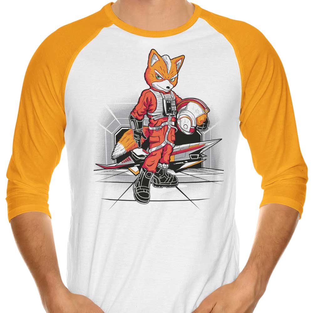 Stylish 3/4 Sleeve Rebel Fox Raglan T-Shirt by DJKopet