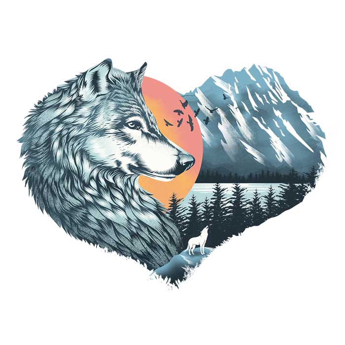 The Wild Heart Howls 3/4 Sleeve Raglan Stylish T-Shirt