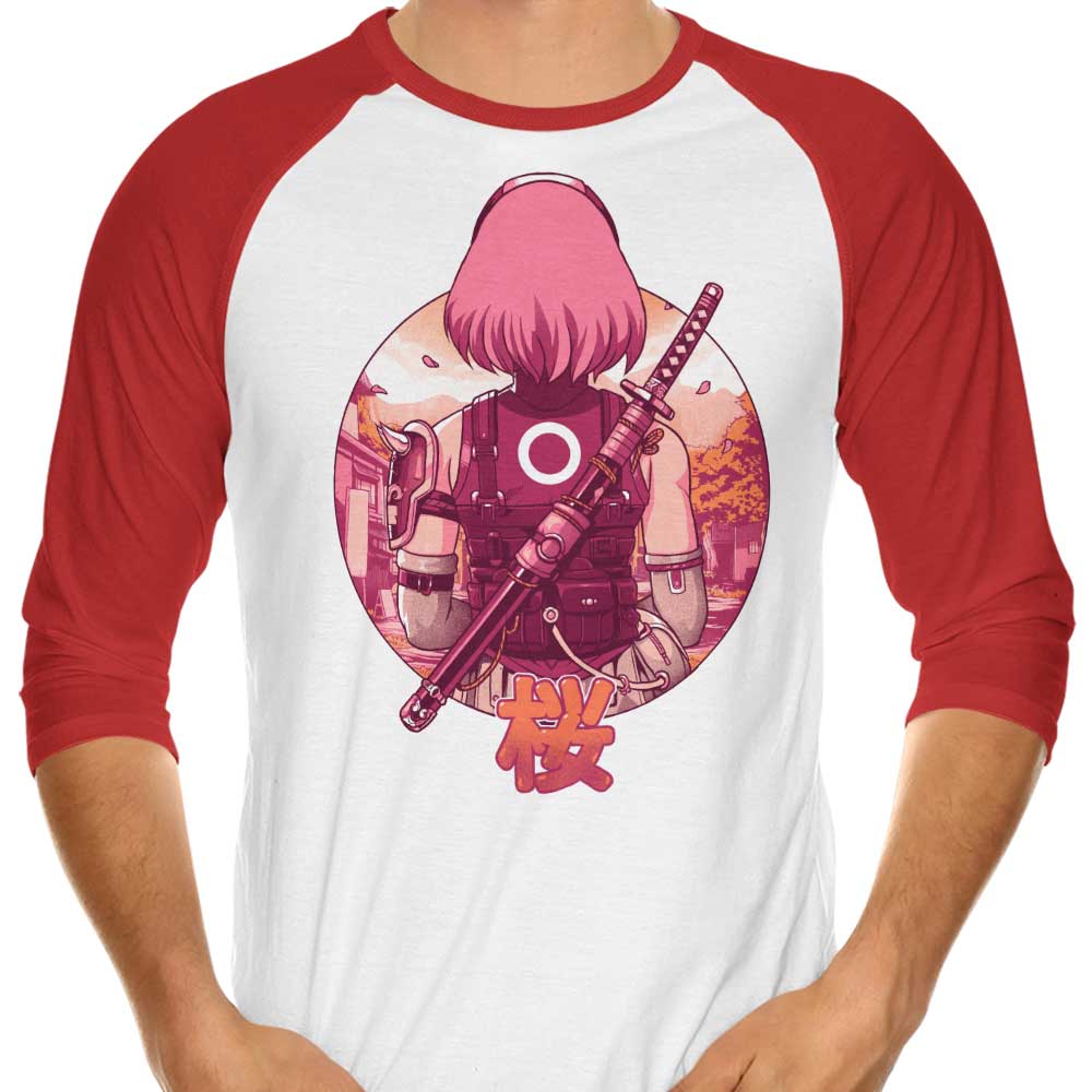 Autumn Cherry 3/4 Sleeve Raglan Casual T-Shirt for Stylish Wear