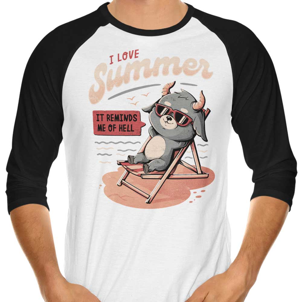 It Reminds Me Of Hell - Stylish 3/4 Sleeve Raglan T-Shirt for Trendy Wear