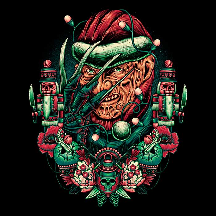 Elm Street Holidays - Stylish 3/4 Sleeve Raglan T-Shirt