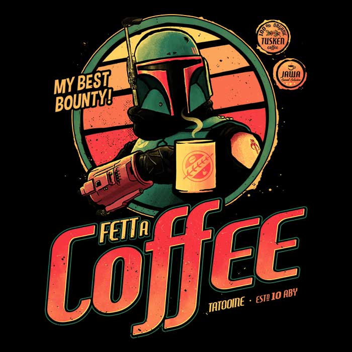 Teesgeex Fett A Coffee 3/4 Sleeve Raglan Style T-Shirt