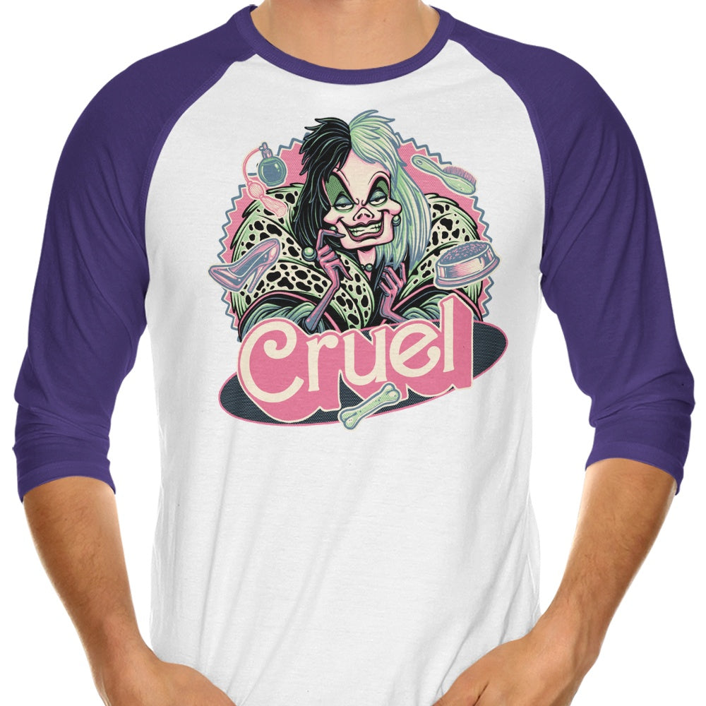 Glitchygorilla's Stylish Cruel Lady 3/4 Sleeve Raglan T - Shirt for Fashion - Forward Individuals