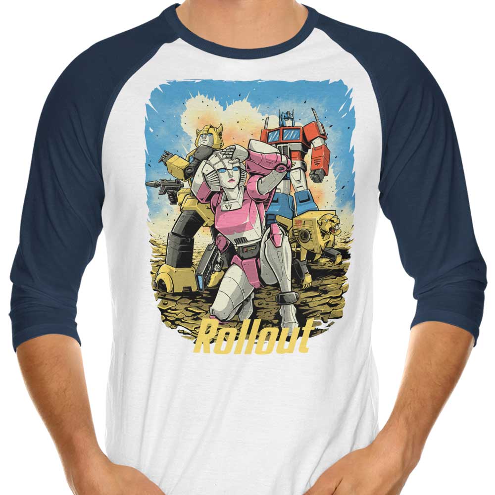 Cyber Wasteland Themed Three - Quarter Sleeve Raglan Style T - Shirt