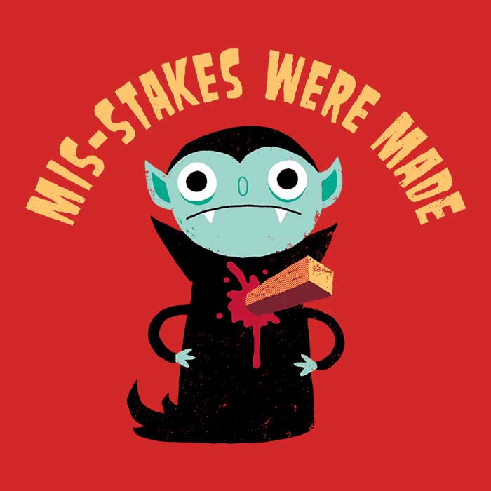 3/4 Sleeve Raglan T-Shirt Featuring the Phrase 'Mis-Stakes Were Made'