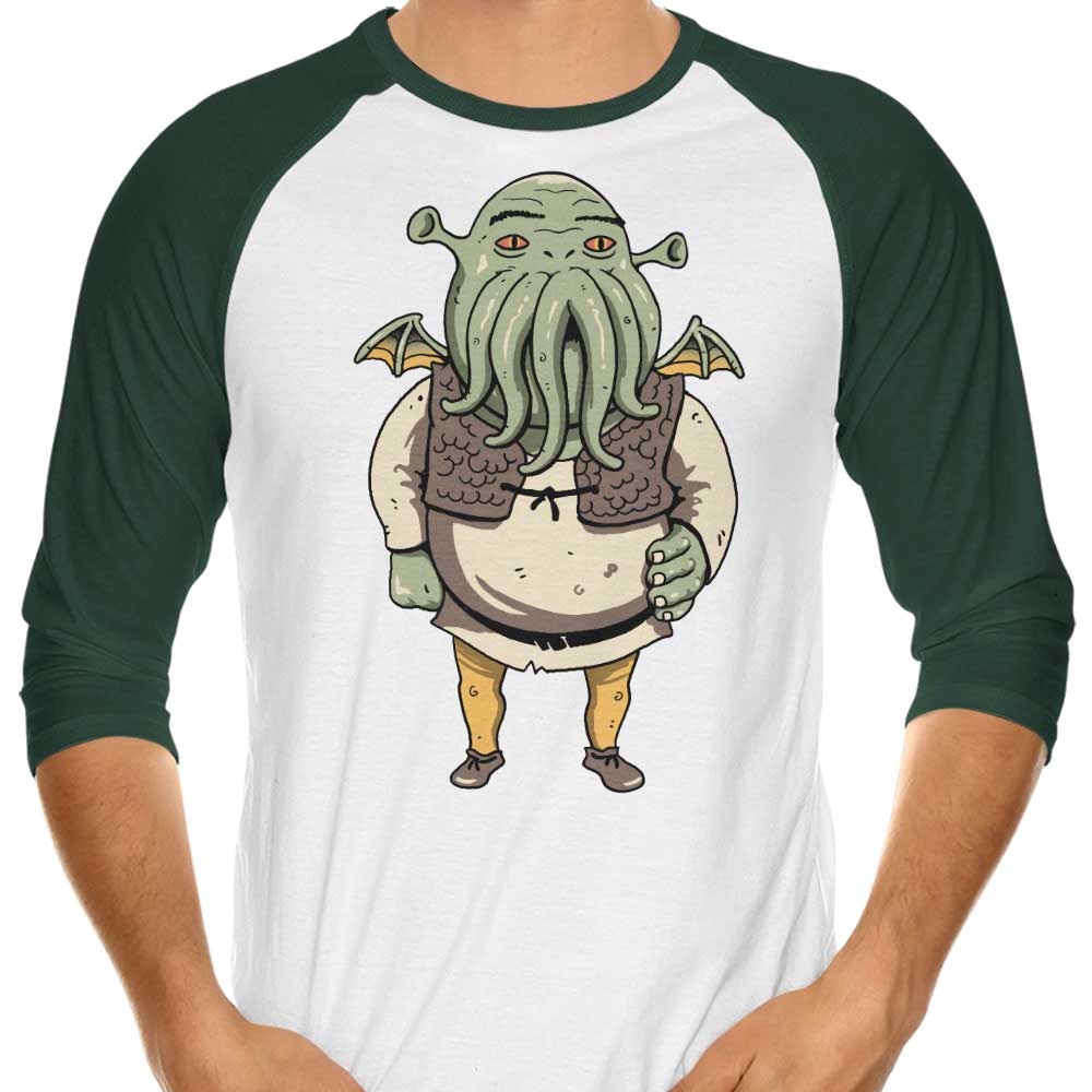 XENOS Ogre Cthulhu 3/4 Sleeve Stylish Raglan T-Shirt