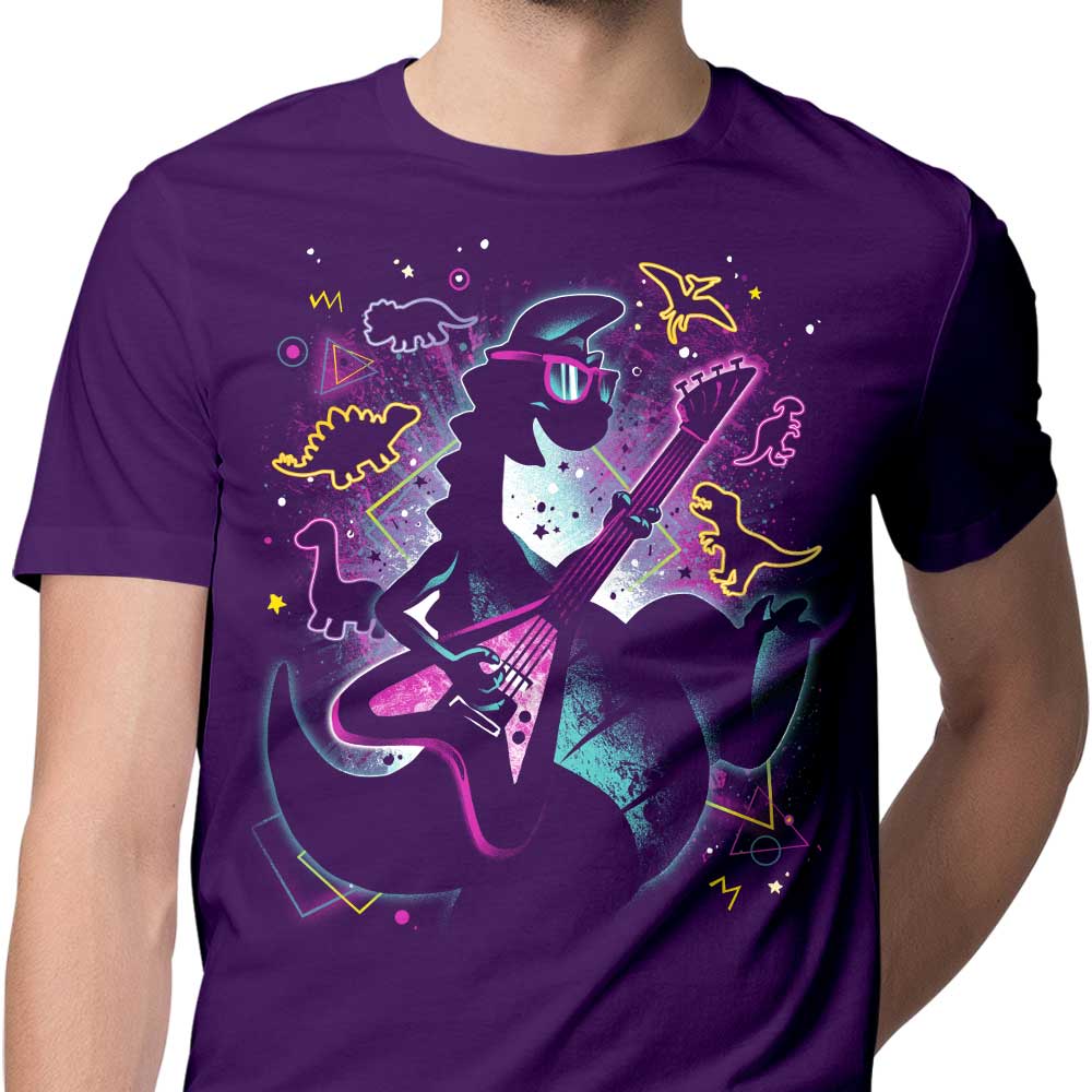 The Stylish Rocking Dinosaur Men's T-Shirts in Various Sizes