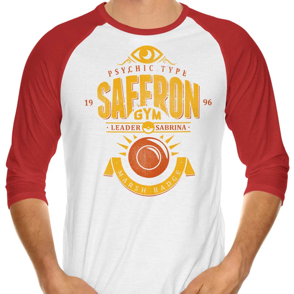 Azafran's Saffron City Gym 3/4 Sleeve Raglan Stylish T-Shirt