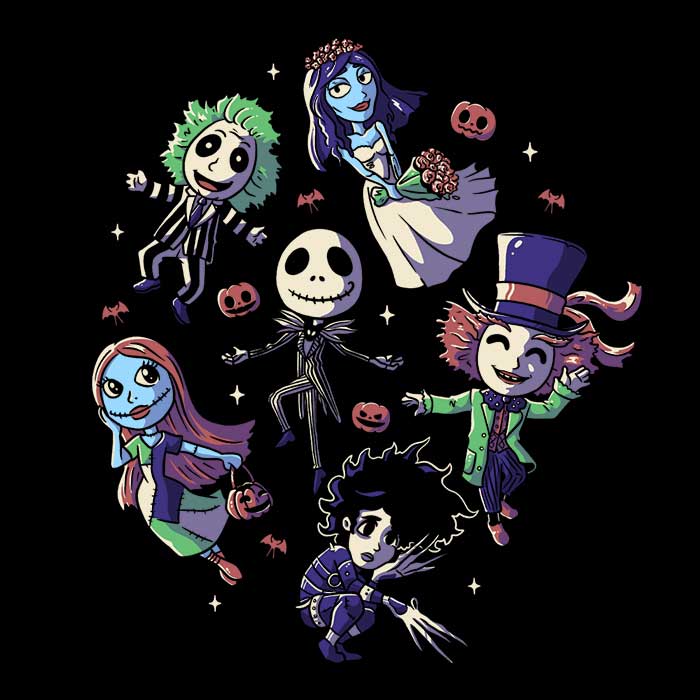 Edu.ely's Burton's Halloween 3/4 Sleeve Raglan Style T-Shirt