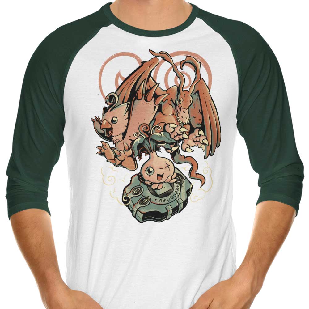 Digital Bird Evolution 3/4 Sleeve Raglan Stylish T-Shirt