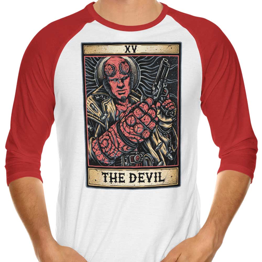 Glitchygorilla's XV: The Devil 3/4 Sleeve Raglan Stylish T-Shirt