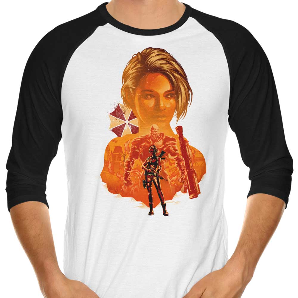 Hypertwenty's 3/4 Sleeve Raglan T-Shirt Featuring Resident Jill