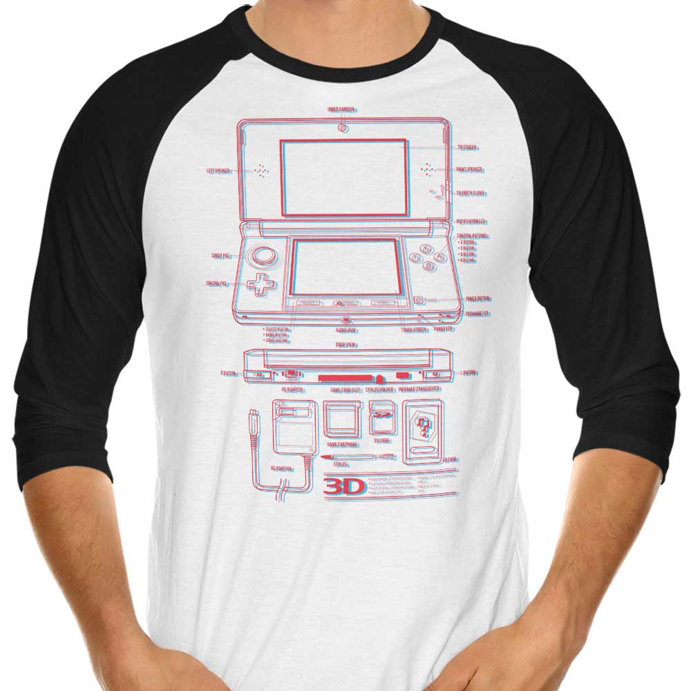 Adam Works 3DS Stylish 3/4 Sleeve Raglan T - Shirt
