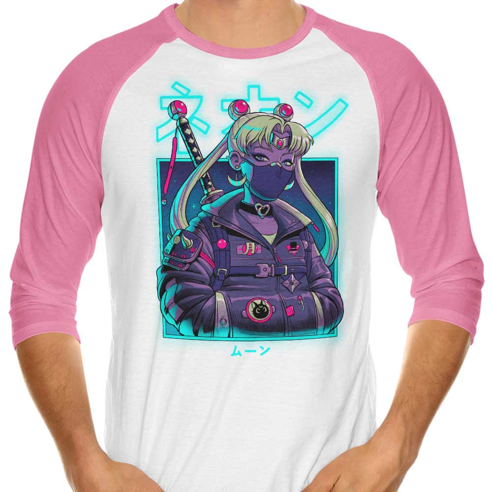 Bruno Mota's Neon Moon Three - Quarter Sleeve Raglan Style T - Shirt
