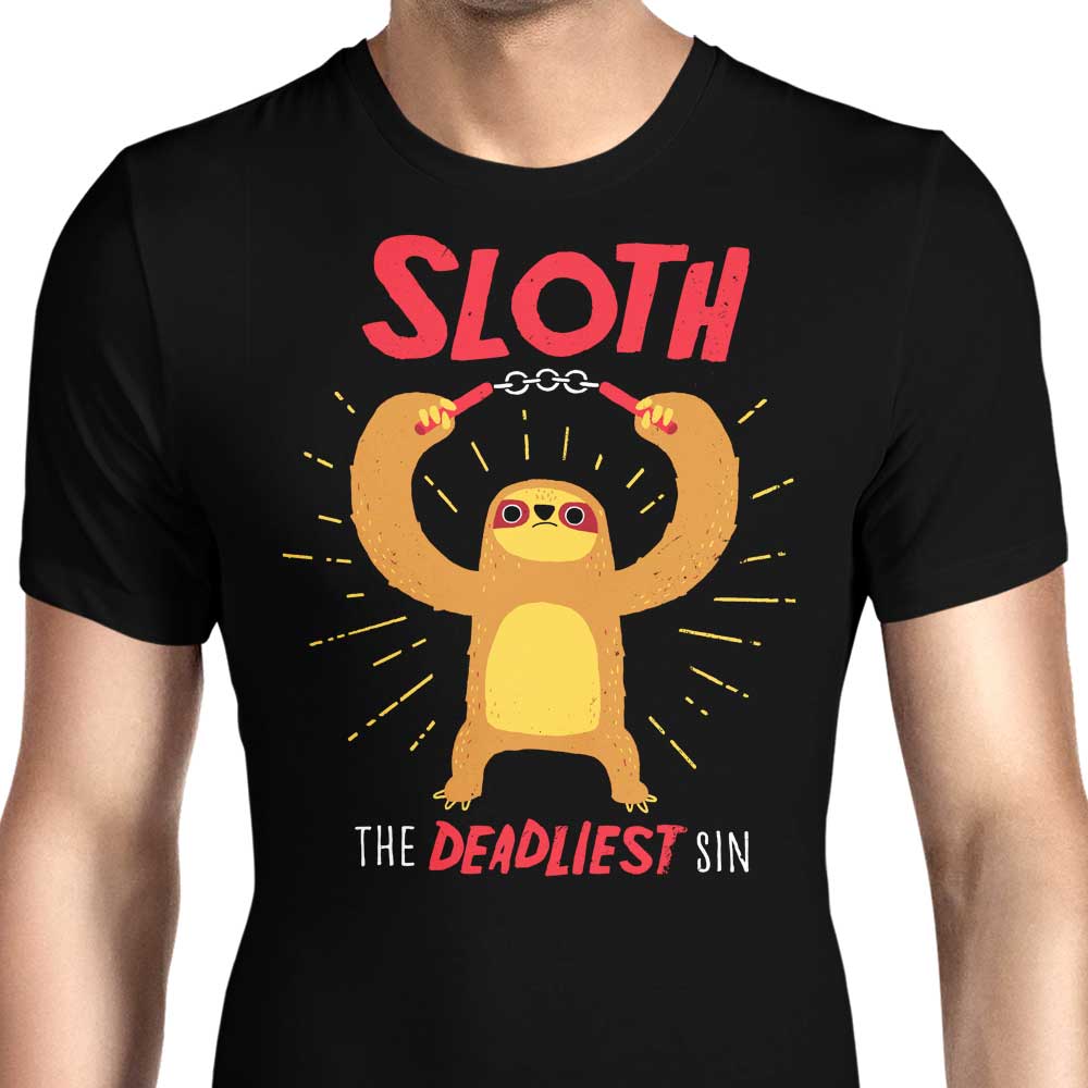 The Deadliest Sin - A Collection of Men's Apparel Including T-Shirts and Premium T-Shirts