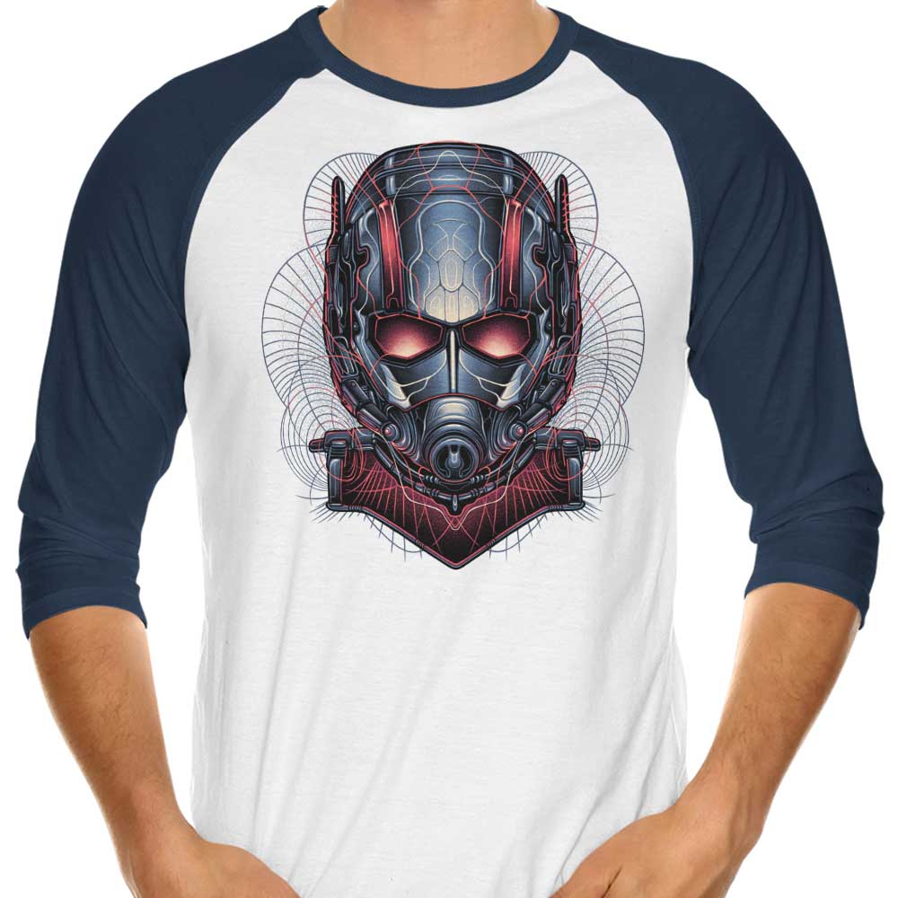 Geometry of an Ant - Three - Quarter Sleeve Raglan Style T - Shirt for Fashion Lovers