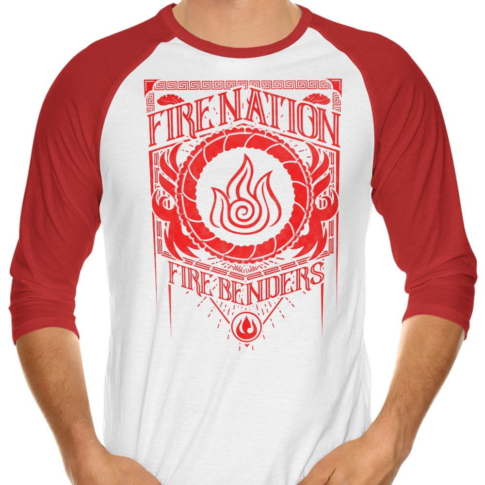Classic Arinesart 3/4 Sleeve Raglan Style Fire T-Shirt for Fashion Enthusiasts