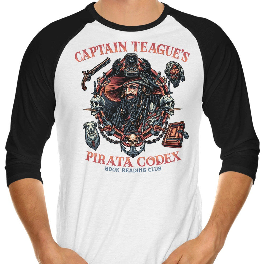 Pirata Codex 3/4 Sleeve Raglan Style T-Shirt for Casual Wear