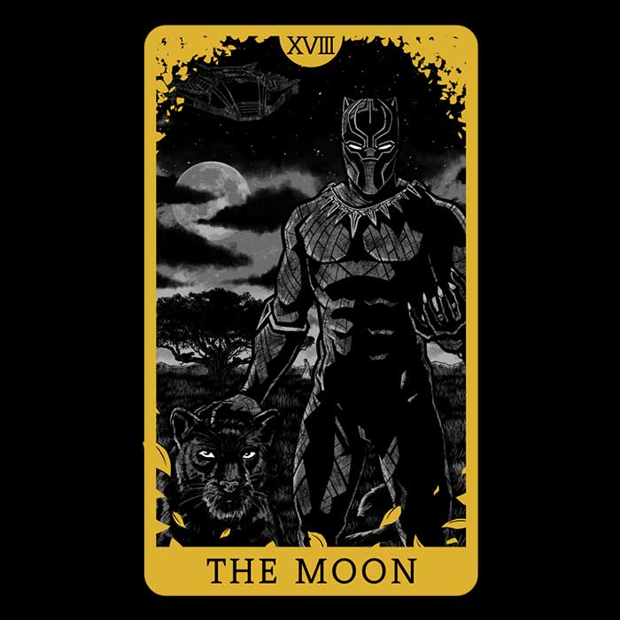 Tarot - The Moon Design 3/4 Sleeve Raglan T-Shirt for Trendy Wear