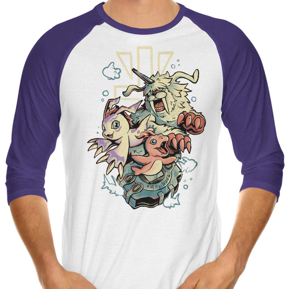 Digital Seal Evolution - Three - Quarter Sleeve Raglan Style T - Shirt