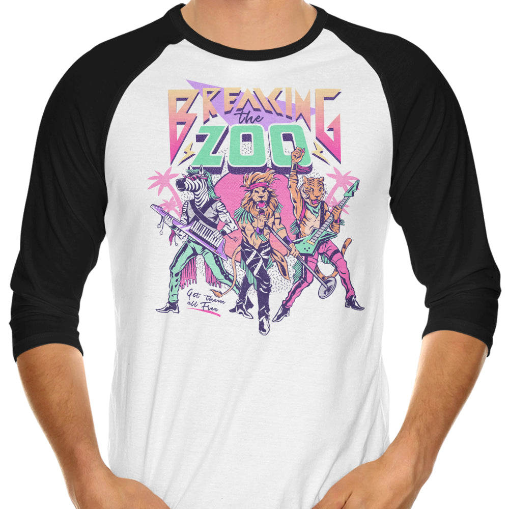 Ilustrata's 3/4 Sleeve Raglan T-Shirt - Breaking Free from the Zoo