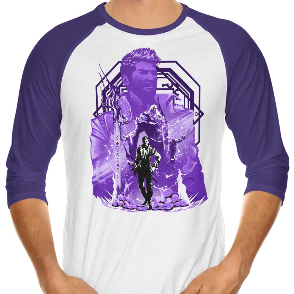 Hypertwenty's 3/4 Sleeve Raglan T-Shirt - Harness the Power of Ramuh
