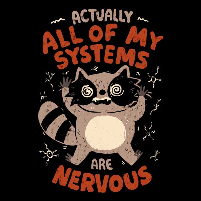 Edu.ely's Nervous System Branded Three - Quarter Sleeve Raglan Style T - Shirt