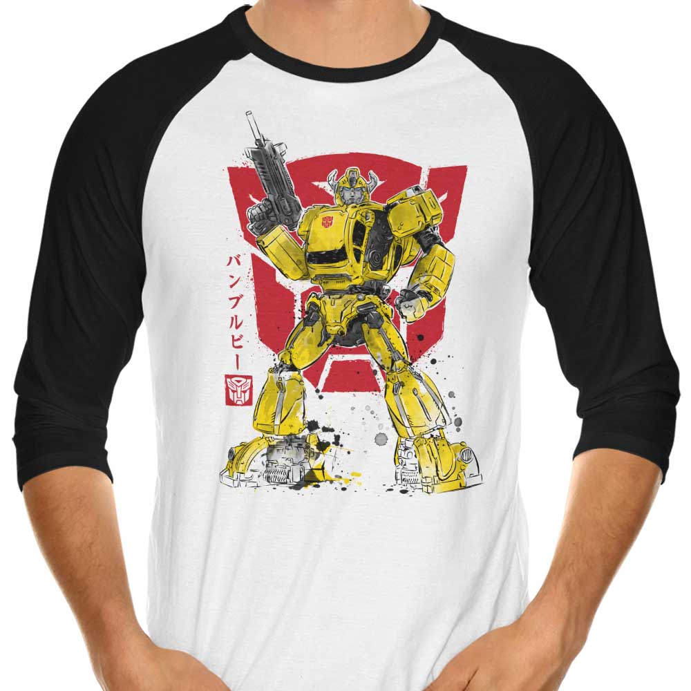 Dr. Monekers' Bumble Sumi-e 3/4 Sleeve Raglan Stylish T-Shirt