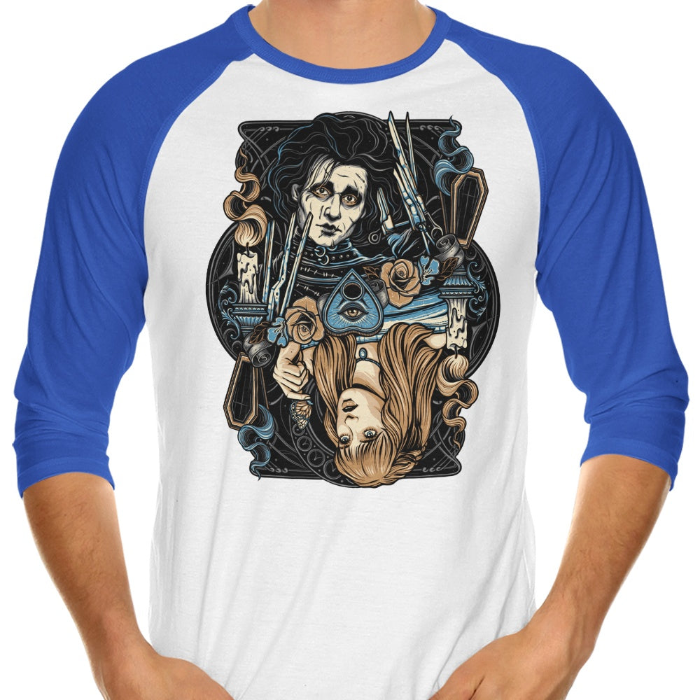 Stylish 3/4 Sleeve Raglan T-Shirt by Edward and Kim